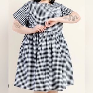 Tradlands Black Gingham Nico Dress Large
